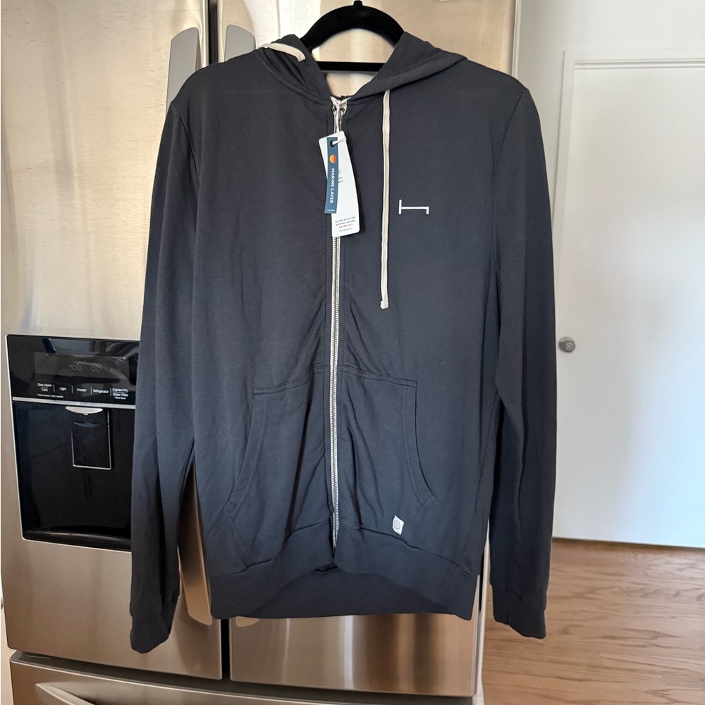 Marine Layer Gray Zip Up Sweater